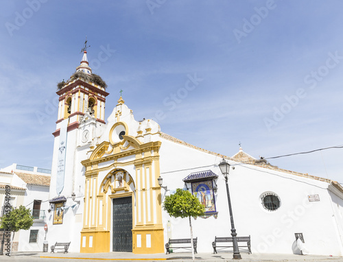 church of the Divino Salvador in Castilblanco de los Arroyos city, province of Seville, Spain