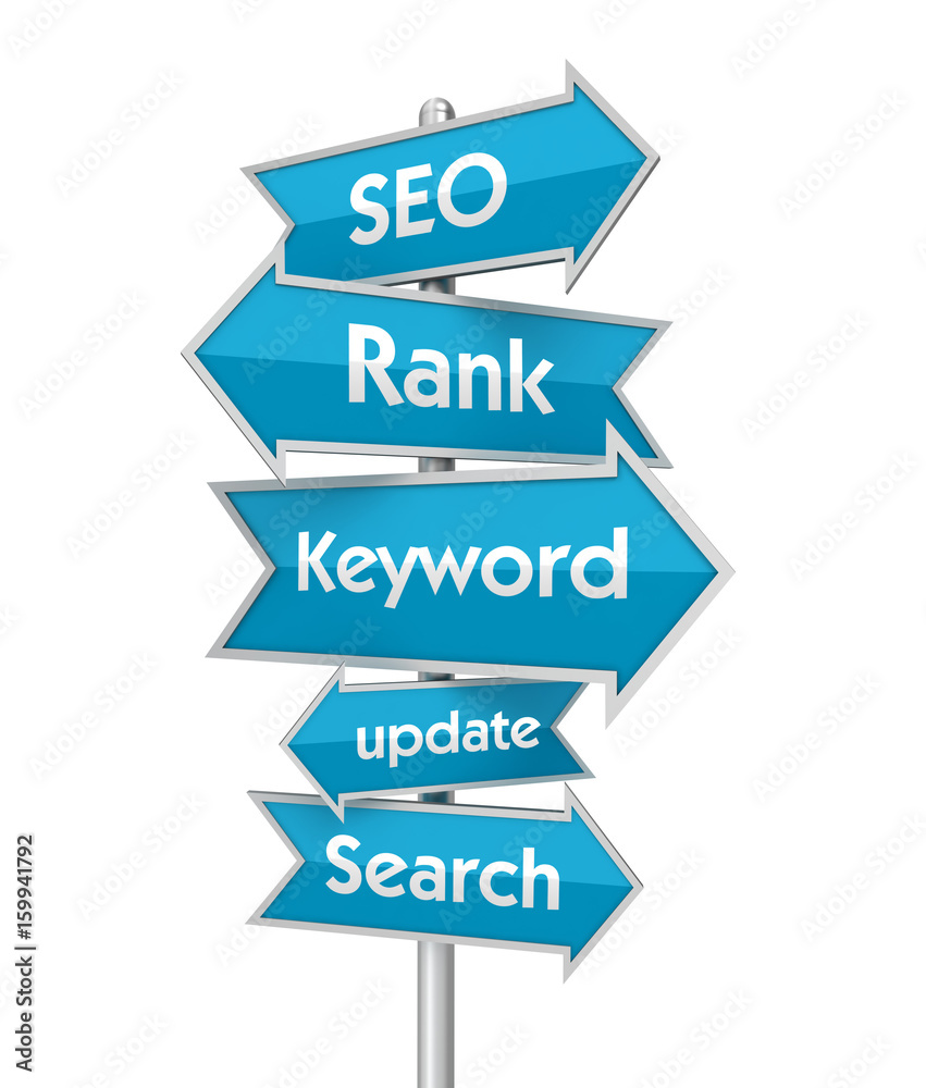 seo placards concept 3d illustration seo placards concept 3d illustration