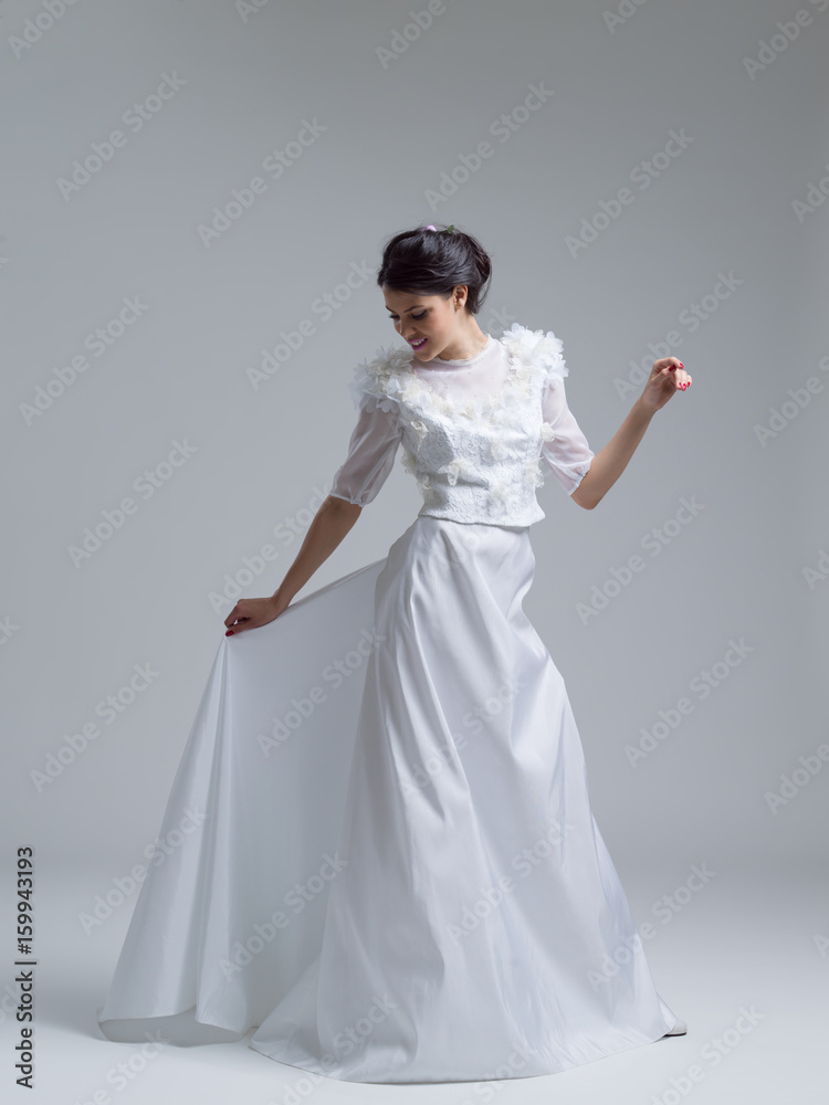 Portrait of beautiful young women in wedding dress Portrait of beautiful young women in wedding dress