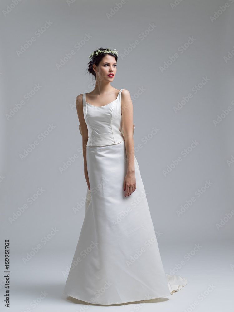 Portrait of beautiful young women in wedding dress Portrait of beautiful young women in wedding dress