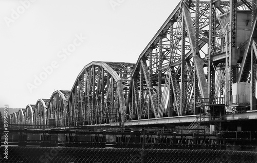 black and white rail tressel