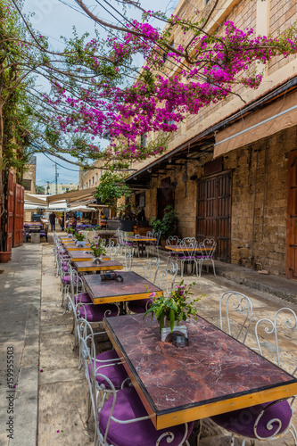 Fototapeta Naklejka Na Ścianę i Meble -  restaurants of Old Souk Byblos Jbeil in Lebanon Middle east