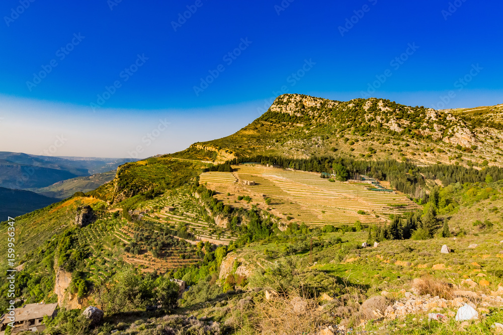 Jezzine landscapes skyle cityscape   in South Lebanon Middle east