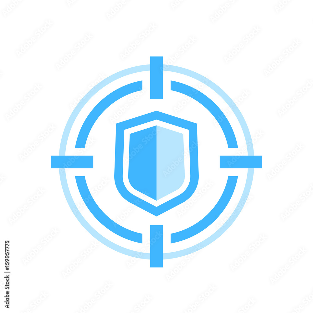 Cybersecurity icon on white