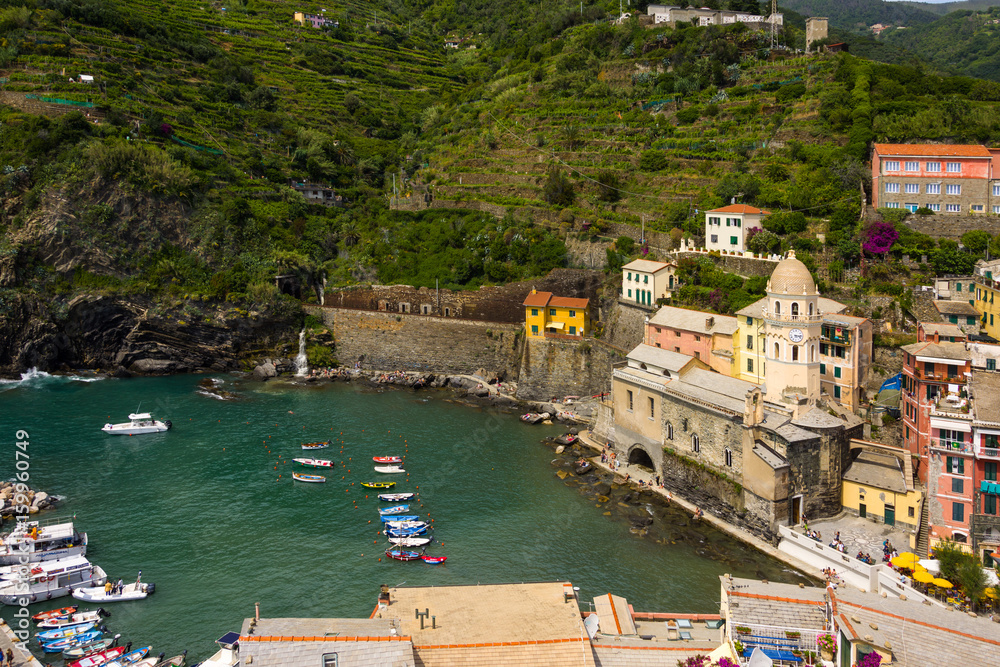 Church and harbor on Vernazza