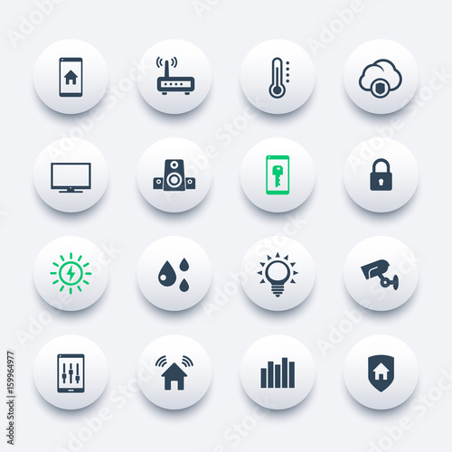 Smart house icons set
