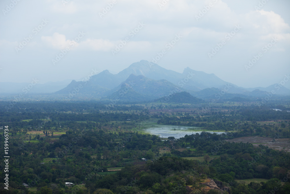 View from the Sigiriya rock. Sri Lanka