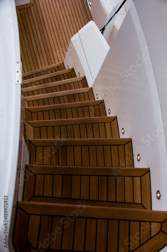 wooden stairwell