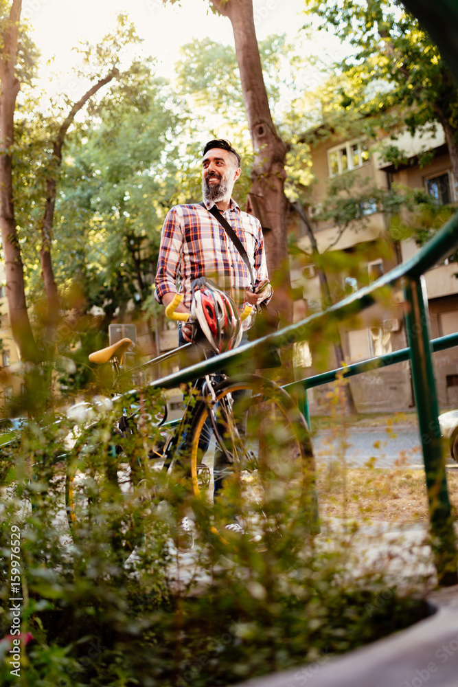 Handsome Man With Bike Handsome Man With Bike
