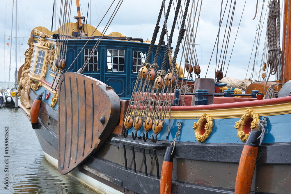 Historisches Schiff in Volendam Stock Photo Adobe Stock