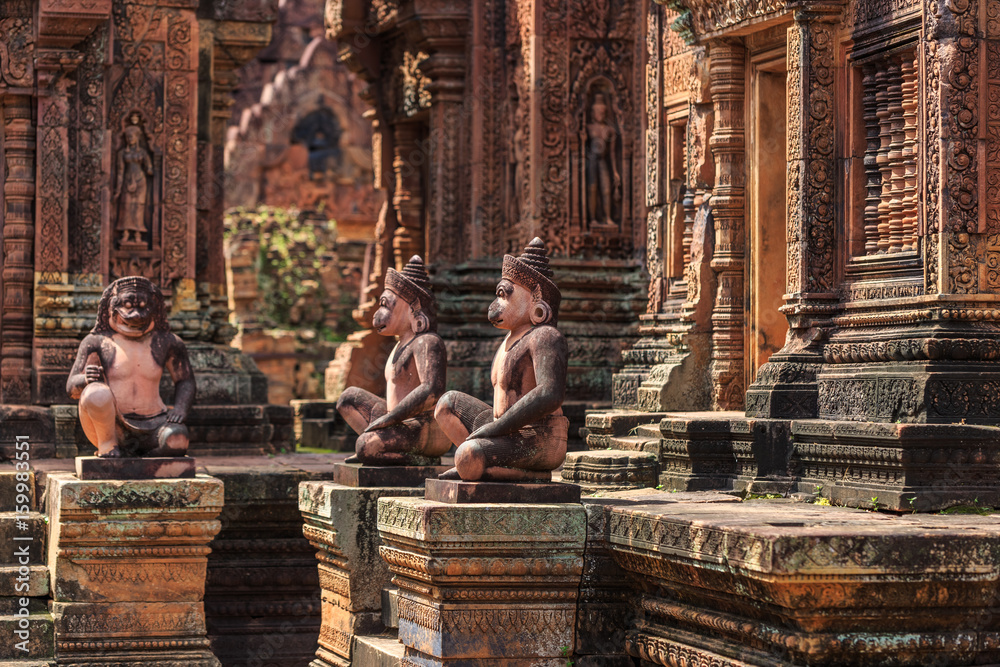 Fototapeta premium Banteay Srei Tempel Nähe Angkor, Kambodscha