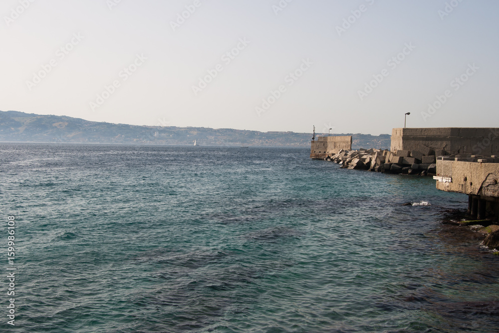 Italy,The Strait of Messina - Harbor of Villa san Giovanni Italy,The Strait of Messina - Harbor of Villa san Giovanni