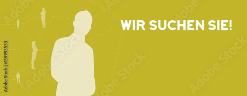 WIR SUCHEN SIE, Banner Stellenanzeige