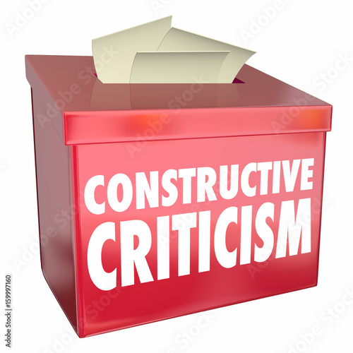 Εκτύπωση καμβά Constructive Criticism Suggestion Box Helpful Feedback 3d Illustration