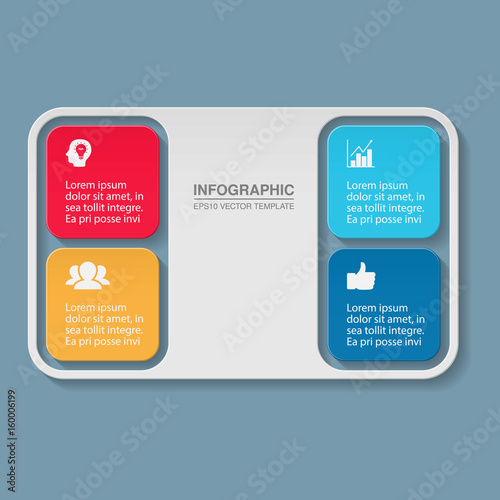 Vector infographic template, four options.