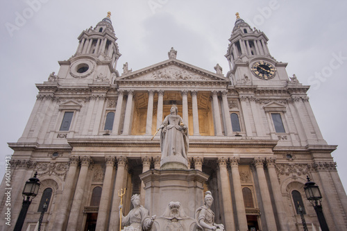 St Paul’s Cathedral, the City in London, England