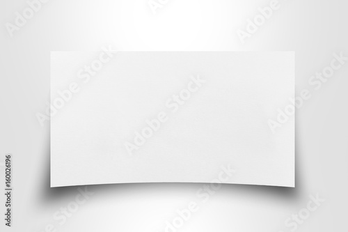 blank folded paper on white