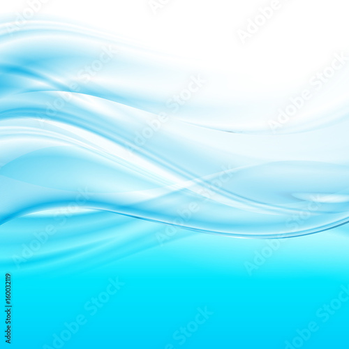 Abstract background with blue wave. Vector illustration for web design, desktop wallpaper or website. © aunaauna