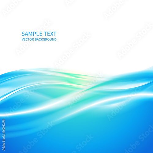 Abstract blue wave background. Vector illustration for web design, desktop wallpaper or website.