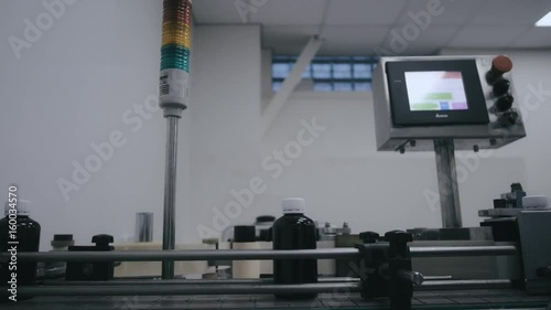 pharmaceutical production line. Syrup filling line