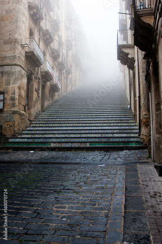 Italy Sicily  Caltagirone - Typical alley