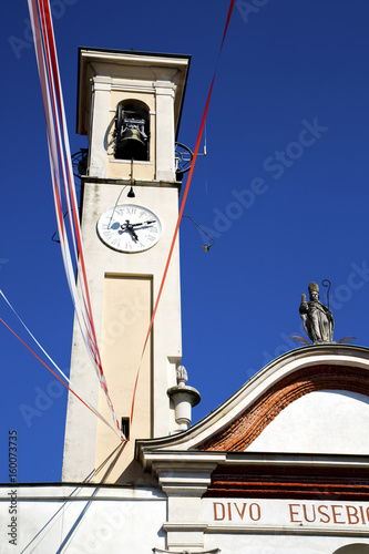 in caiello  old abstract    italy   the   wall   church tower bell sunny day photo