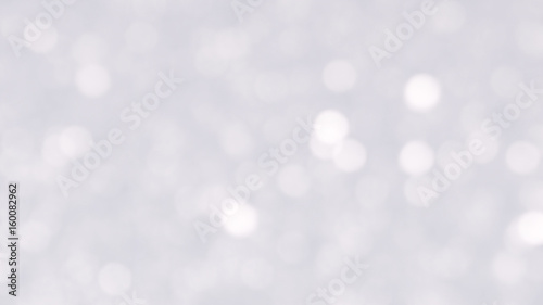 Abstract Christmas Twinkle Silver Lights Bokeh Background