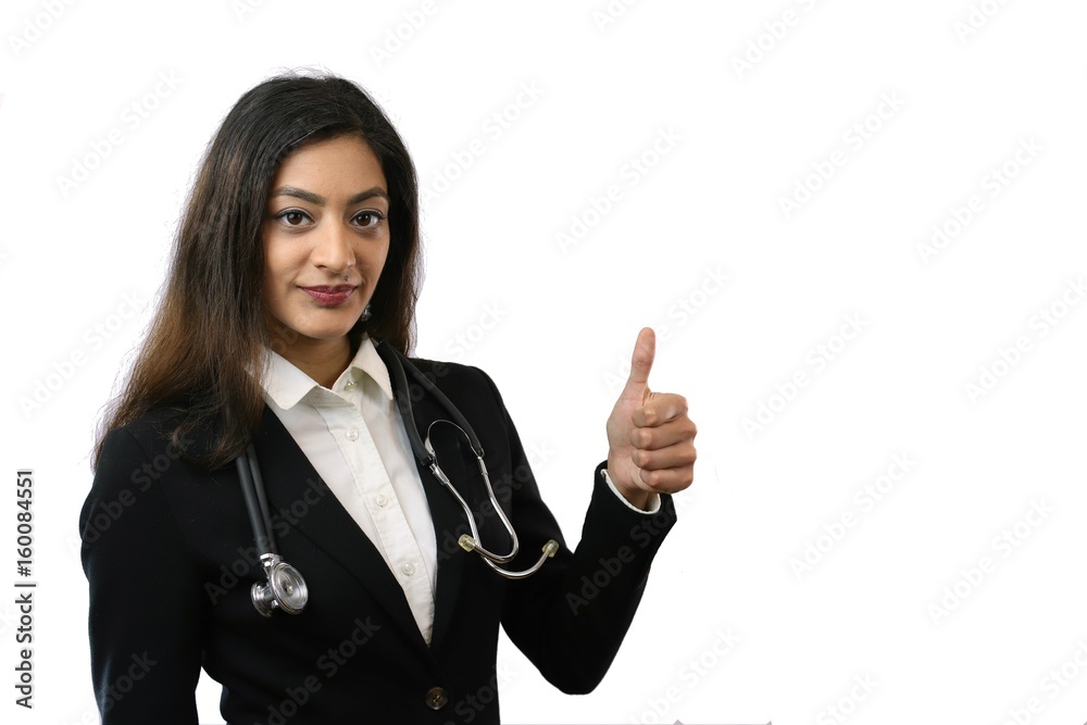 Attractive smart confident doctor wearing a suit an stethescope Attractive smart confident doctor wearing a suit an stethescope