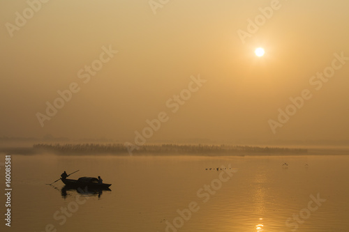 Sunrise on the Ganges River, Varanasi, India