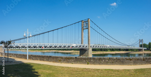 Suspension bridge over the river Loire  Ancenis  France