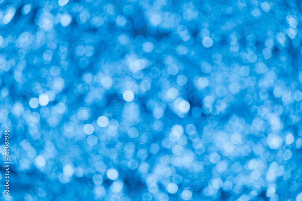 Blue bokeh abstract light background, blurred circle