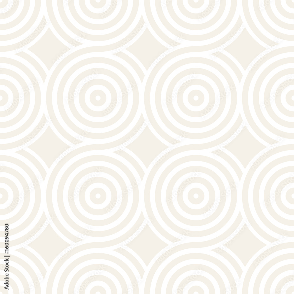 Vector seamless geometric pattern composed with circles and lines. Modern stylish rounded stripes texture. Repeating abstract background Vector seamless geometric pattern composed with circles and lines. Modern stylish rounded stripes texture. Repeating abstract background
