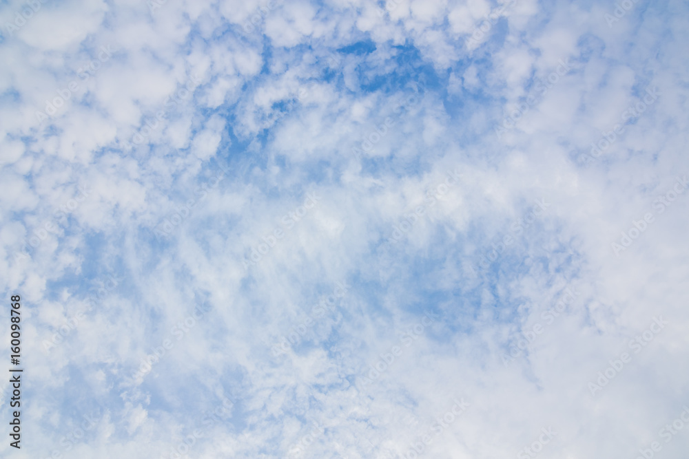 blue sky cloudy in spring