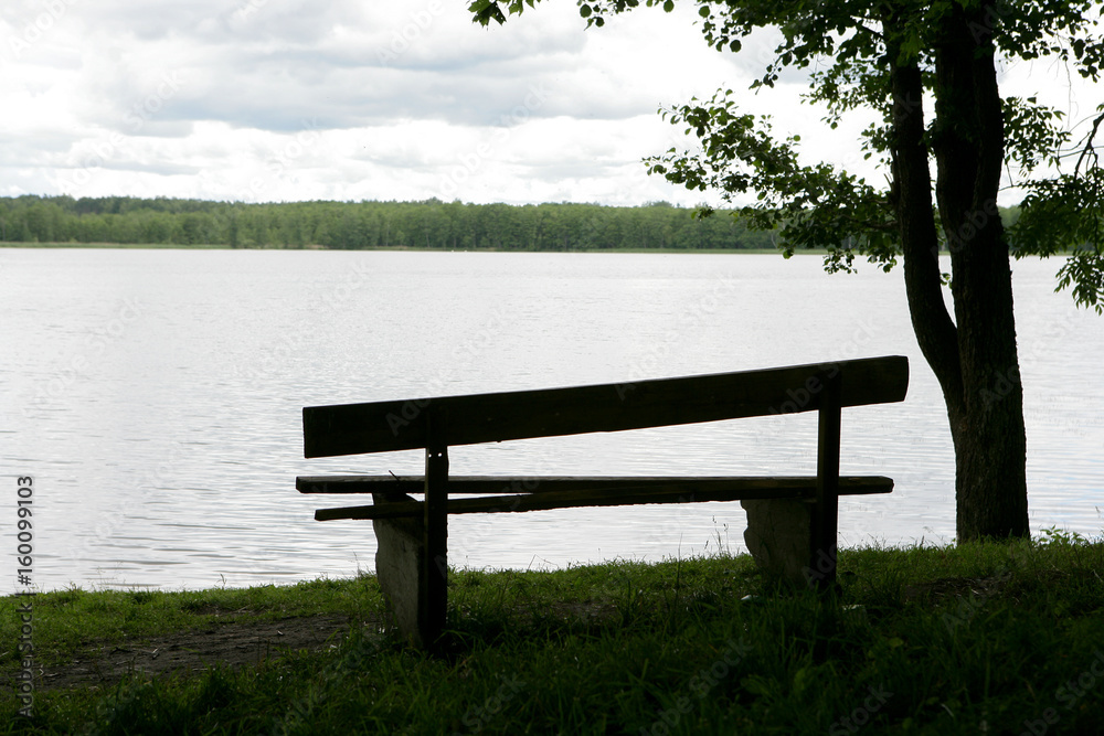 Lakeside bench