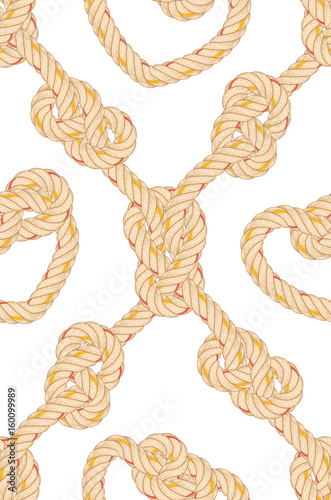 Seamless pattern with rope bending.