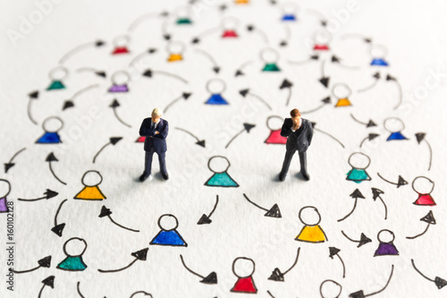 business network connection concept,business man in connection sign