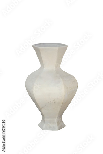 White ceramic decoration vase.