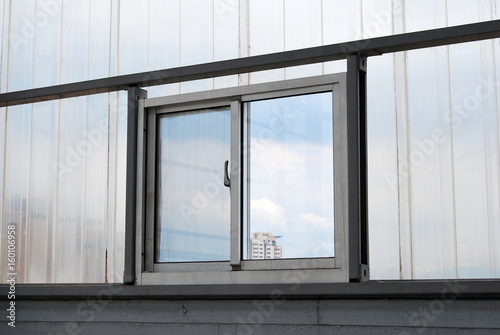 Aluminum  windows of a building