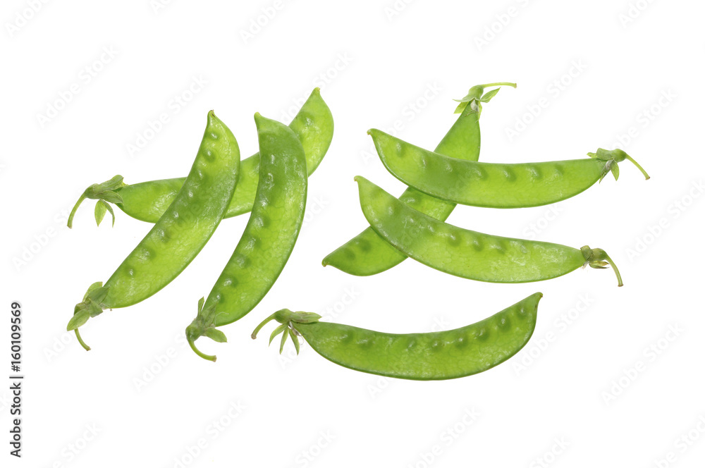 Fresh green peas isolated on a white Fresh green peas isolated on a white