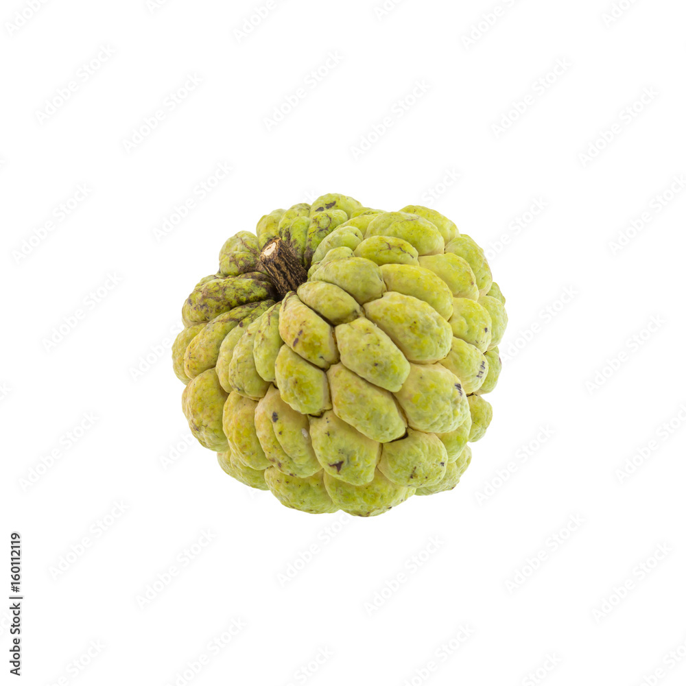 Custard apple isolated on white background.Clipping Path Custard apple isolated on white background.Clipping Path