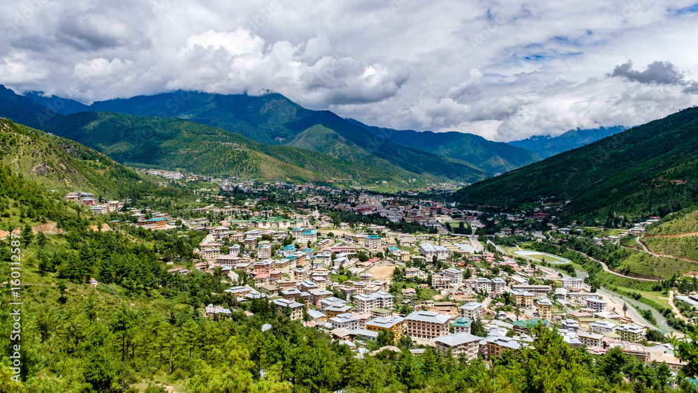 Thimphu city in Bhutan
