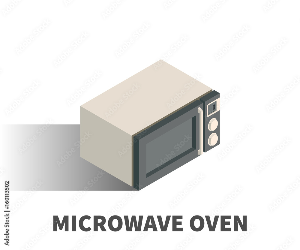 Microwave oven icon, vector symbol in isometric 3D style isolated on white background. Microwave oven icon, vector symbol in isometric 3D style isolated on white background.