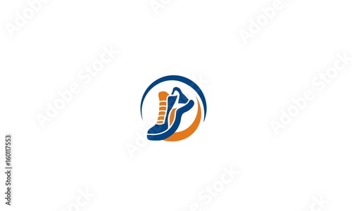 Shoes, running shoes, run, emblem symbol icon vector logo