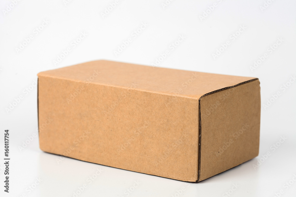 Paper box on white background