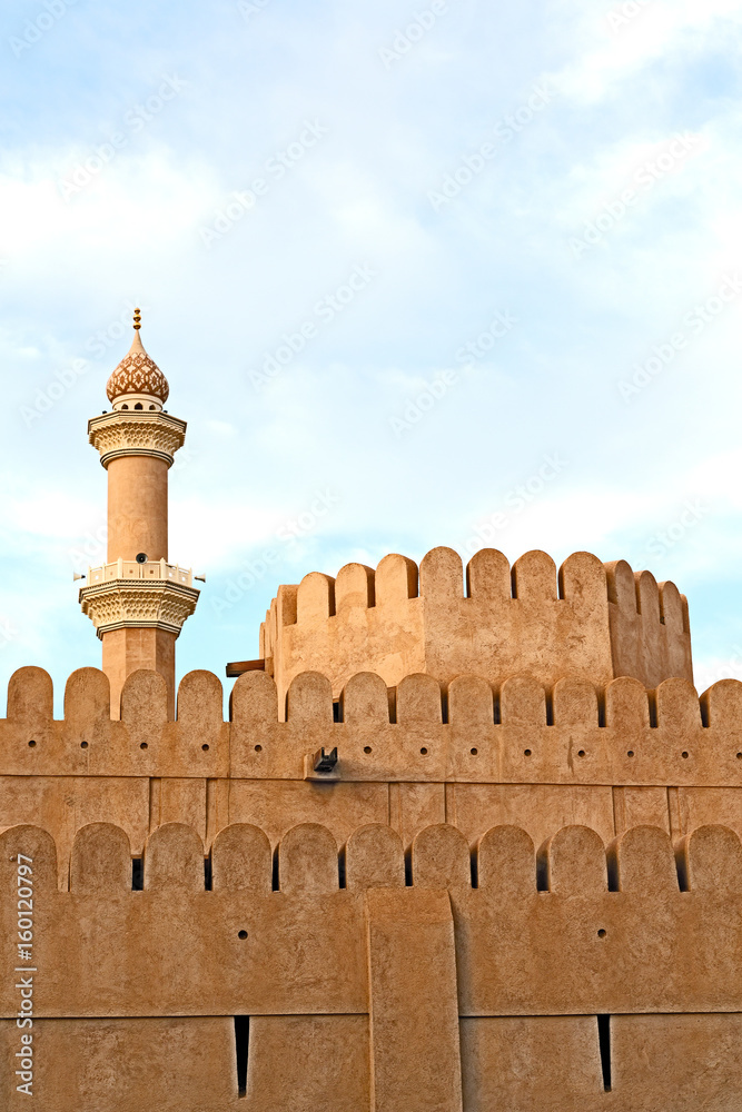 in oman muscat the old mosque minaret and religion in clear sky