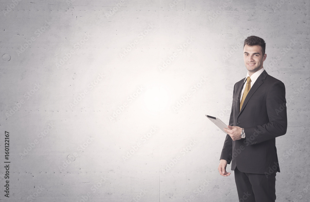 Elegant businessman with clear background Elegant businessman with clear background