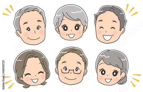 高齢者グループの顔アイコン