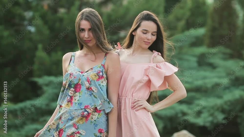 Beautiful barefoot women in dresses Beautiful barefoot women in dresses