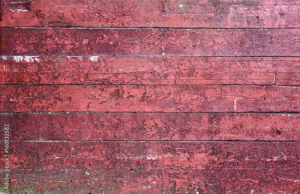 Obraz premium Extremely worn red wood panel