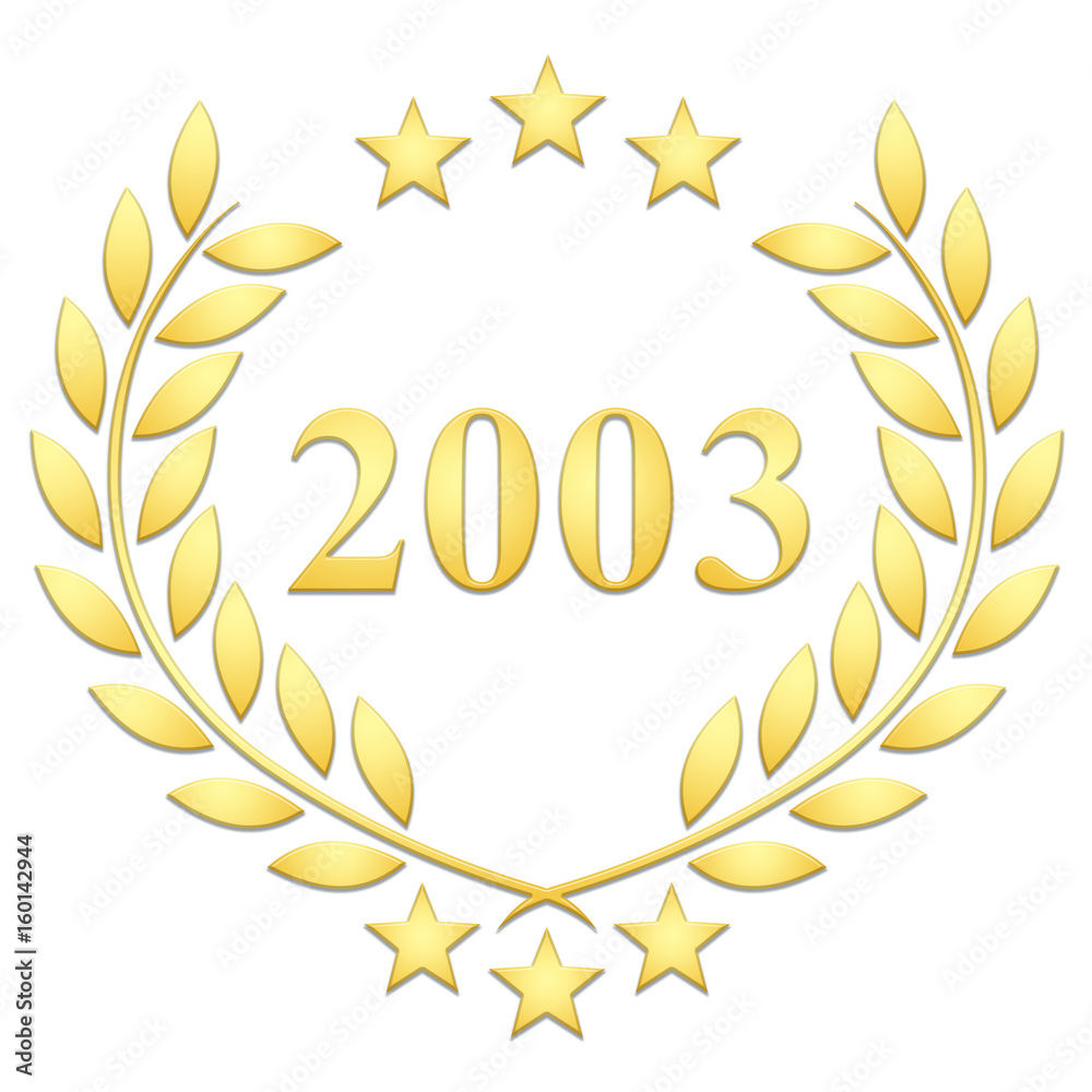 Lauriers 3 étoiles 2003 sur fond blanc 